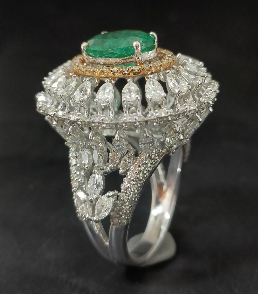 Fancy Emerald Cocktail Ring
