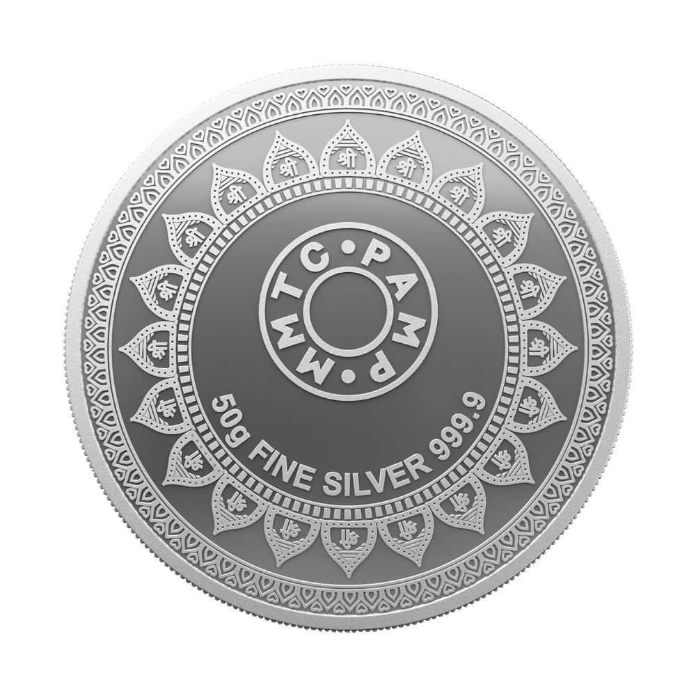 MMTC-PAMP Laxmi (999.9) 50gm Color Silver Coin