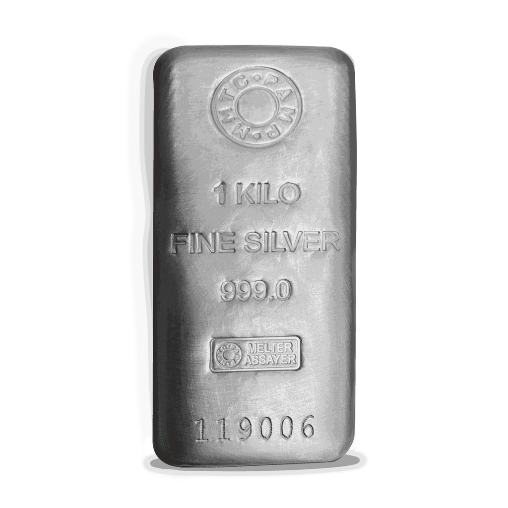 MMTC-PAMP Silver Casted Bar (999.9) 1kg