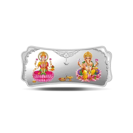 MMTC-PAMP Laxmi Ganesha (999.9) 50gm Color Silver Coin
